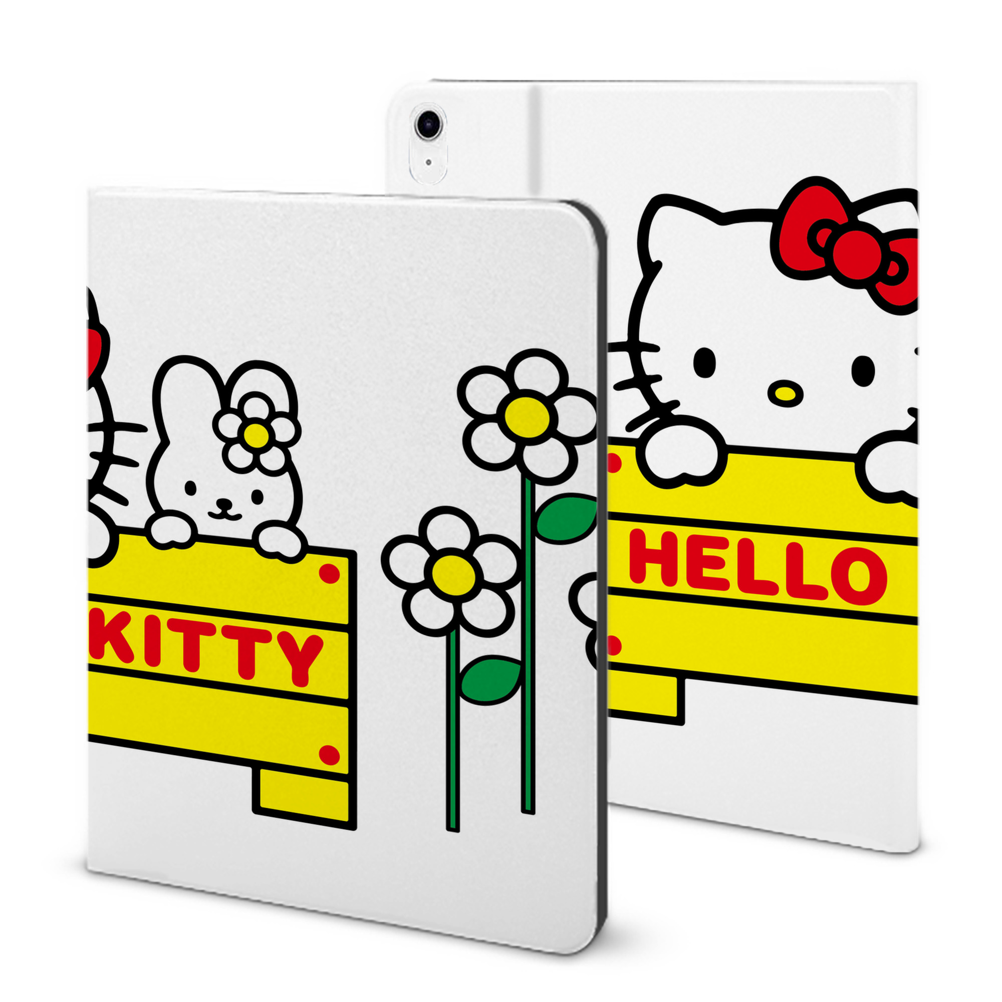 （画像用） Hello Kitty ハローキティ IPad ケース ブック型 PUレザー TPU 耐衝撃 軽量 薄型 ペン収納なし 全面保護 IPad 各モデル対応